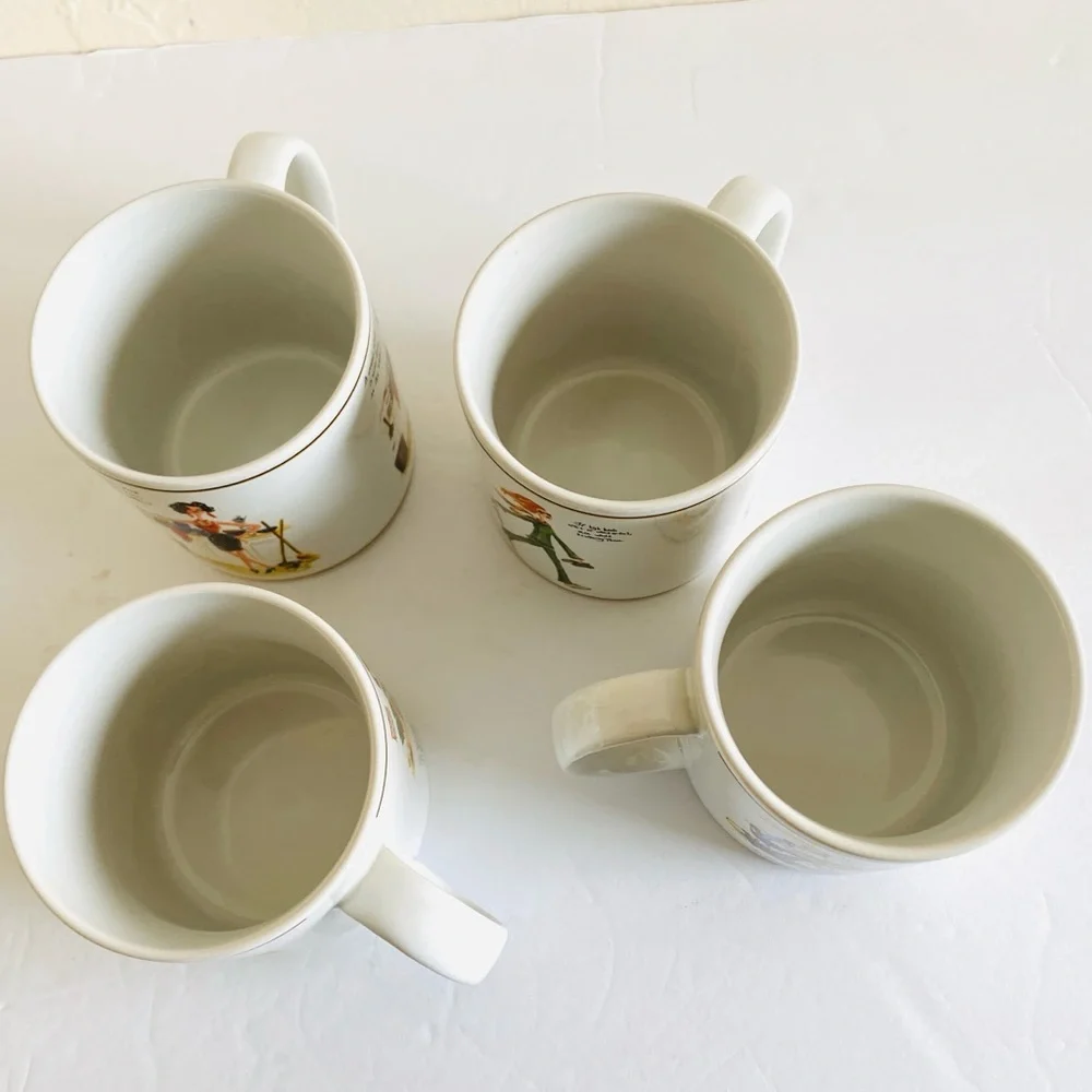 Sakura Spring Cleaning Coffee Mugs Cup Set of 4 Stoneware Humorous Novelty Gifts